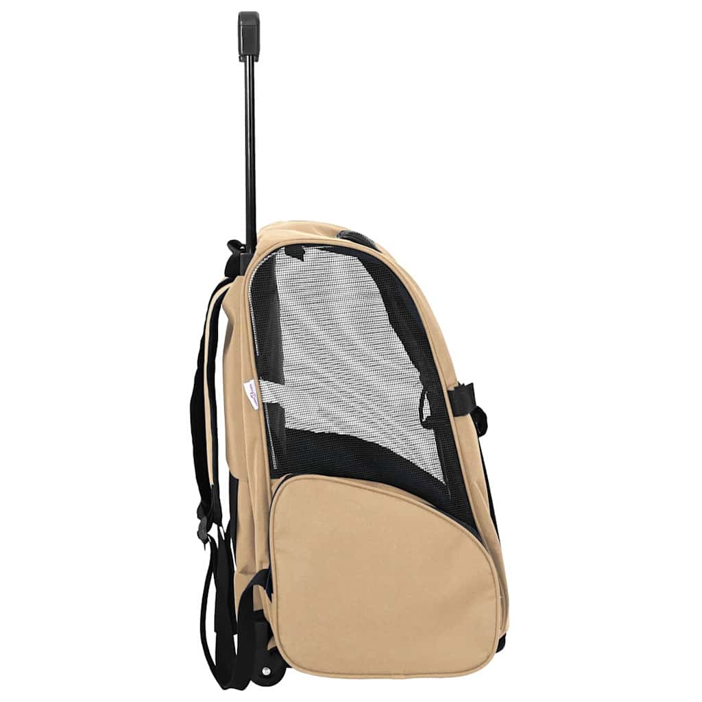 Dyrevogn 3-i-1-design sand 48x32x(57-106) cm oxfordstoff