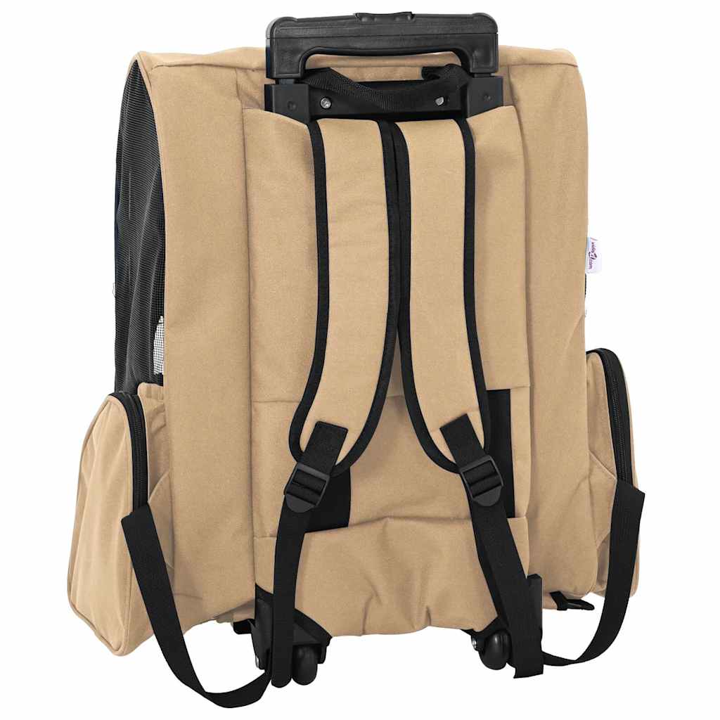 Dyrevogn 3-i-1-design sand 48x32x(57-106) cm oxfordstoff