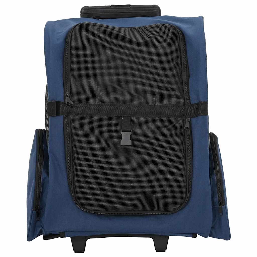 Dyrevogn 3-i-1-design blå 48x32x(57-106) cm oxfordstoff