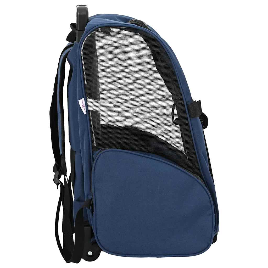 Dyrevogn 3-i-1-design blå 48x32x(57-106) cm oxfordstoff