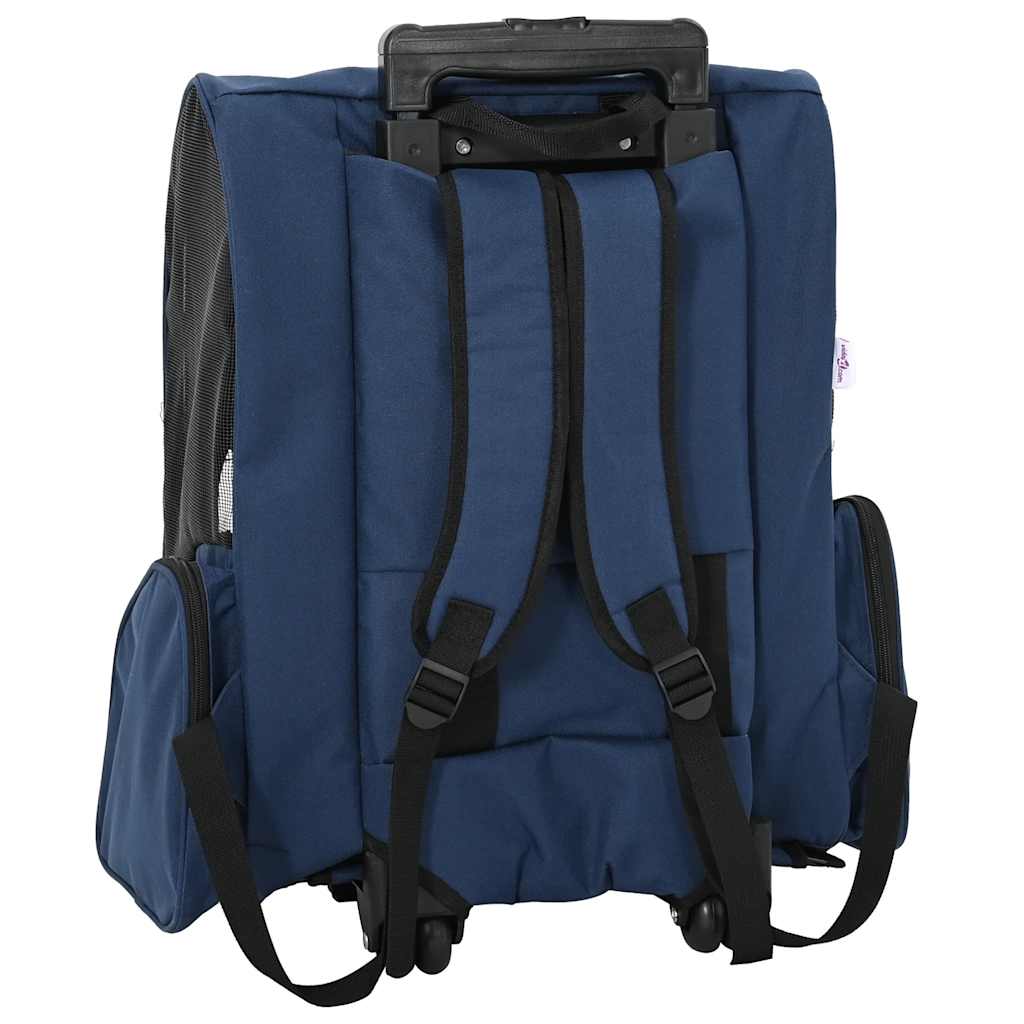 Dyrevogn 3-i-1-design blå 48x32x(57-106) cm oxfordstoff