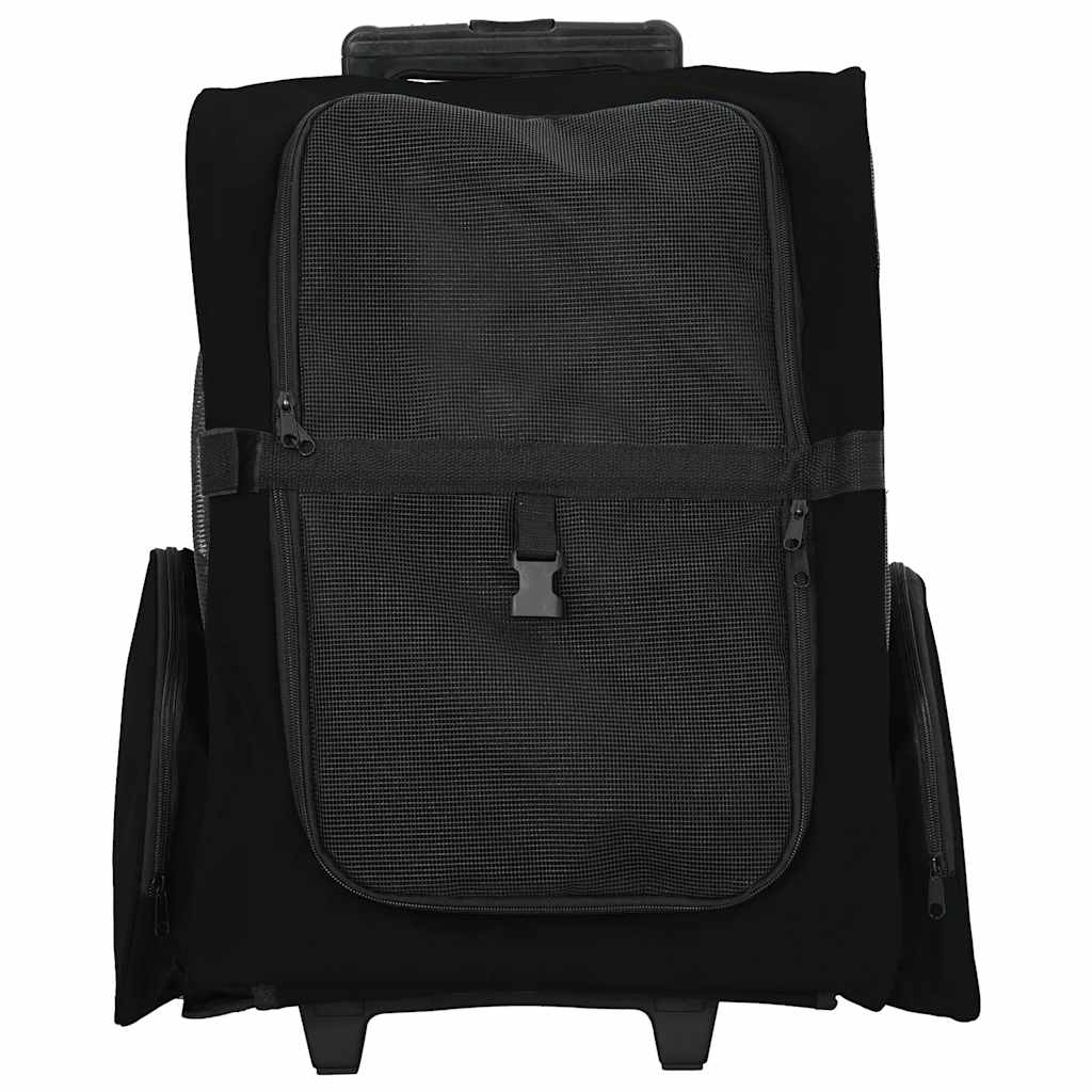 Dyrevogn 3-i-1-design svart 48x32x(57-106) cm oxfordstoff