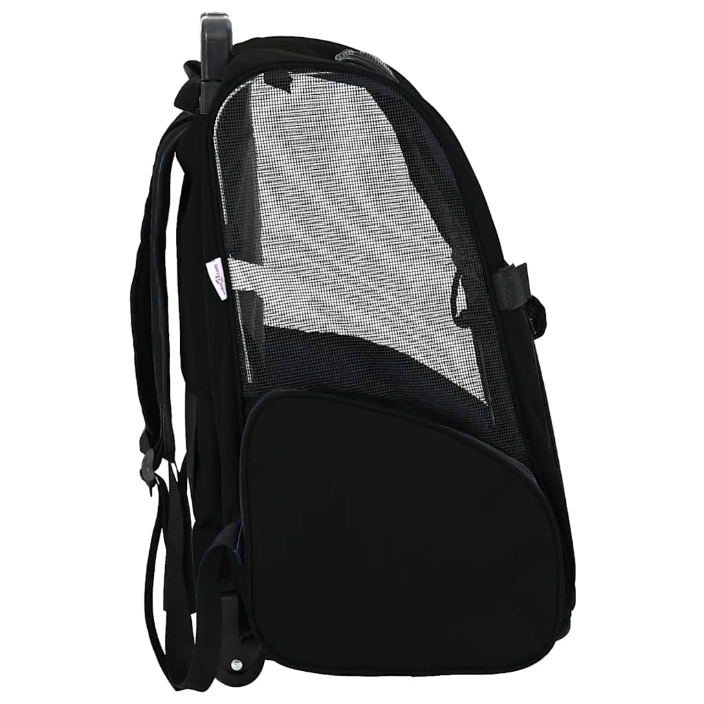 Dyrevogn 3-i-1-design svart 48x32x(57-106) cm oxfordstoff