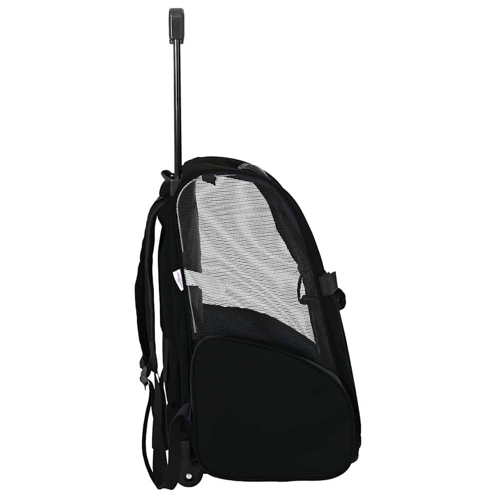 Dyrevogn 3-i-1-design svart 48x32x(57-106) cm oxfordstoff