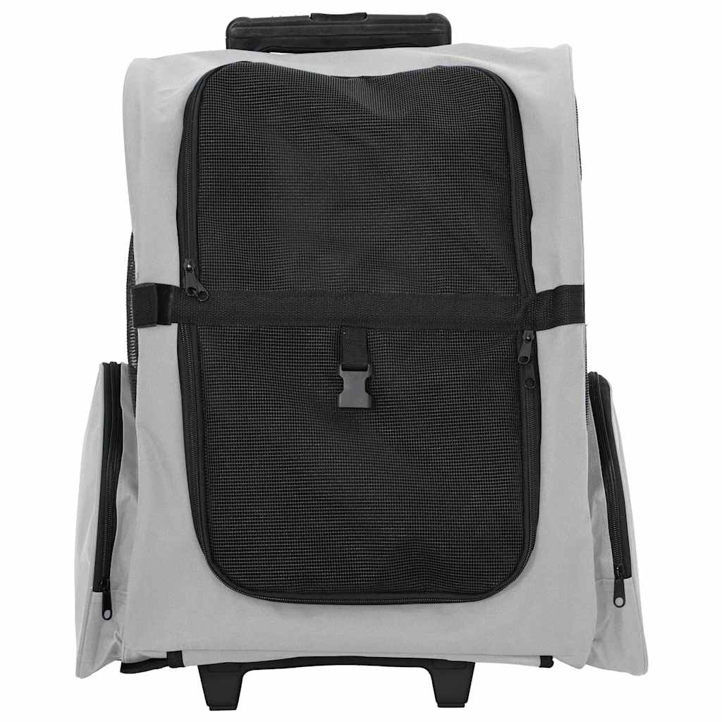 Dyrevogn 3-i-1-design grå 48x32x(57-106) cm oxfordstoff