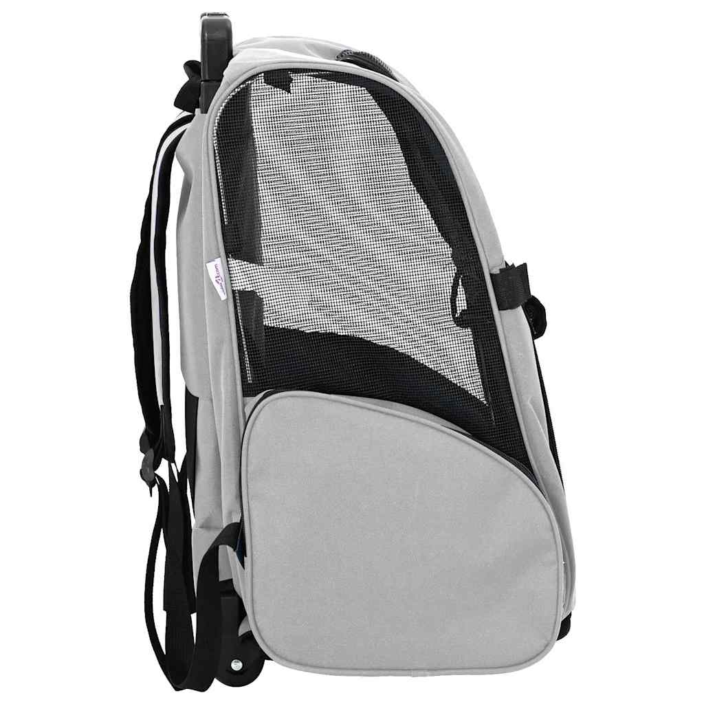 Dyrevogn 3-i-1-design grå 48x32x(57-106) cm oxfordstoff