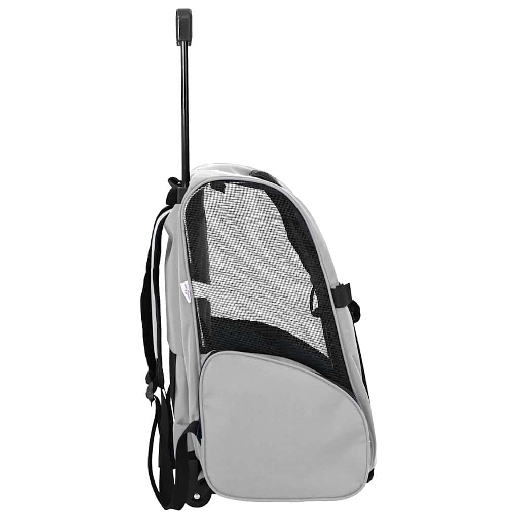 Dyrevogn 3-i-1-design grå 48x32x(57-106) cm oxfordstoff