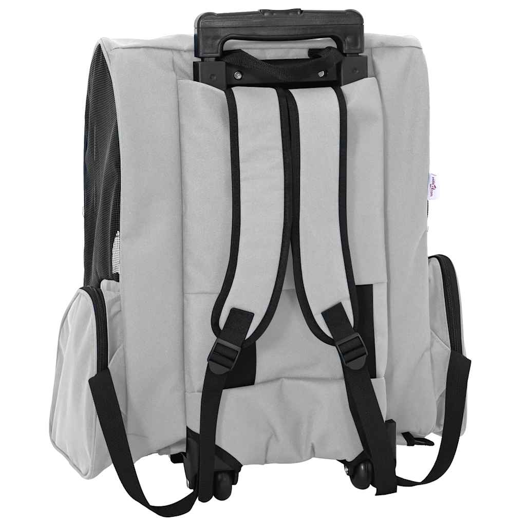 Dyrevogn 3-i-1-design grå 48x32x(57-106) cm oxfordstoff