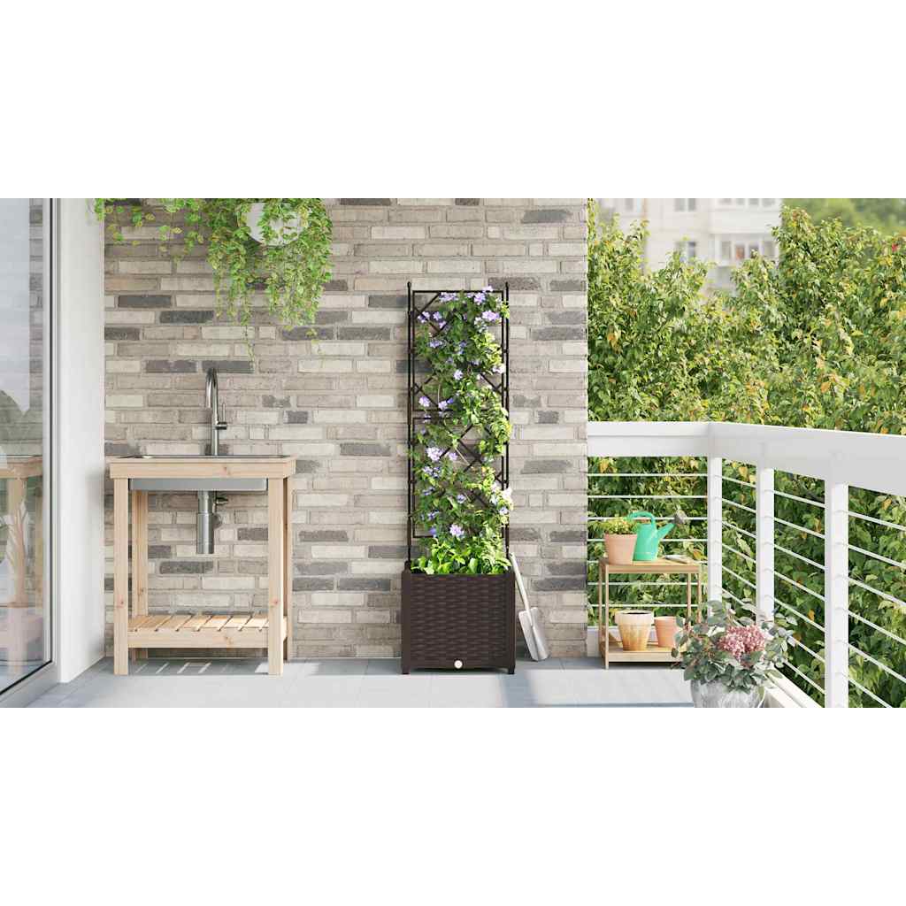 Hageblomsterpotte Brun 40 x 40 x 143 cm PP