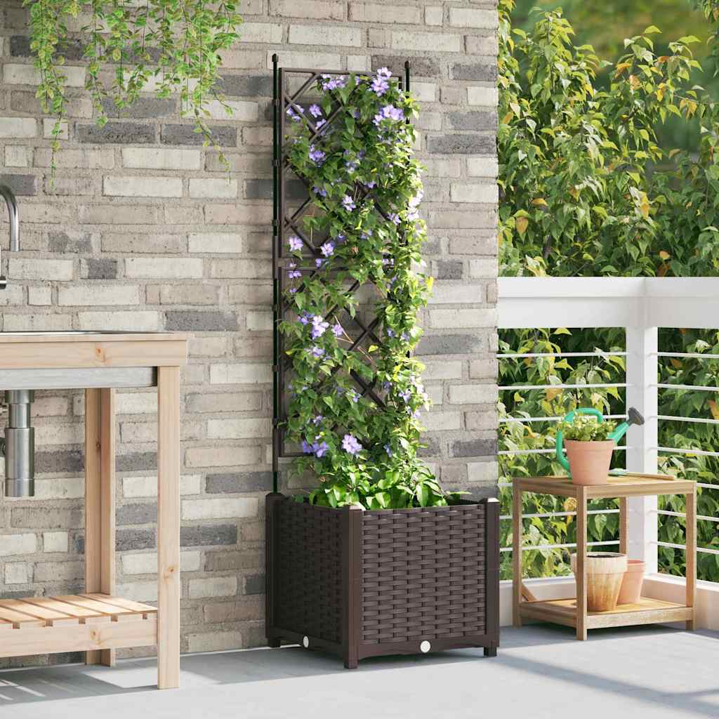 Hageblomsterpotte Brun 40 x 40 x 143 cm PP