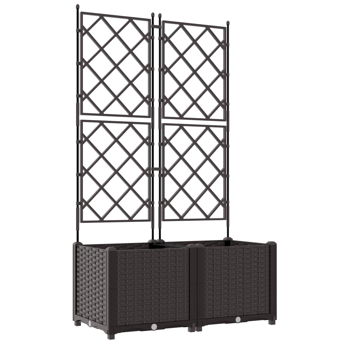 Hageblomsterpotte 2 stk. Brun 80 x 40 x 143 cm PP