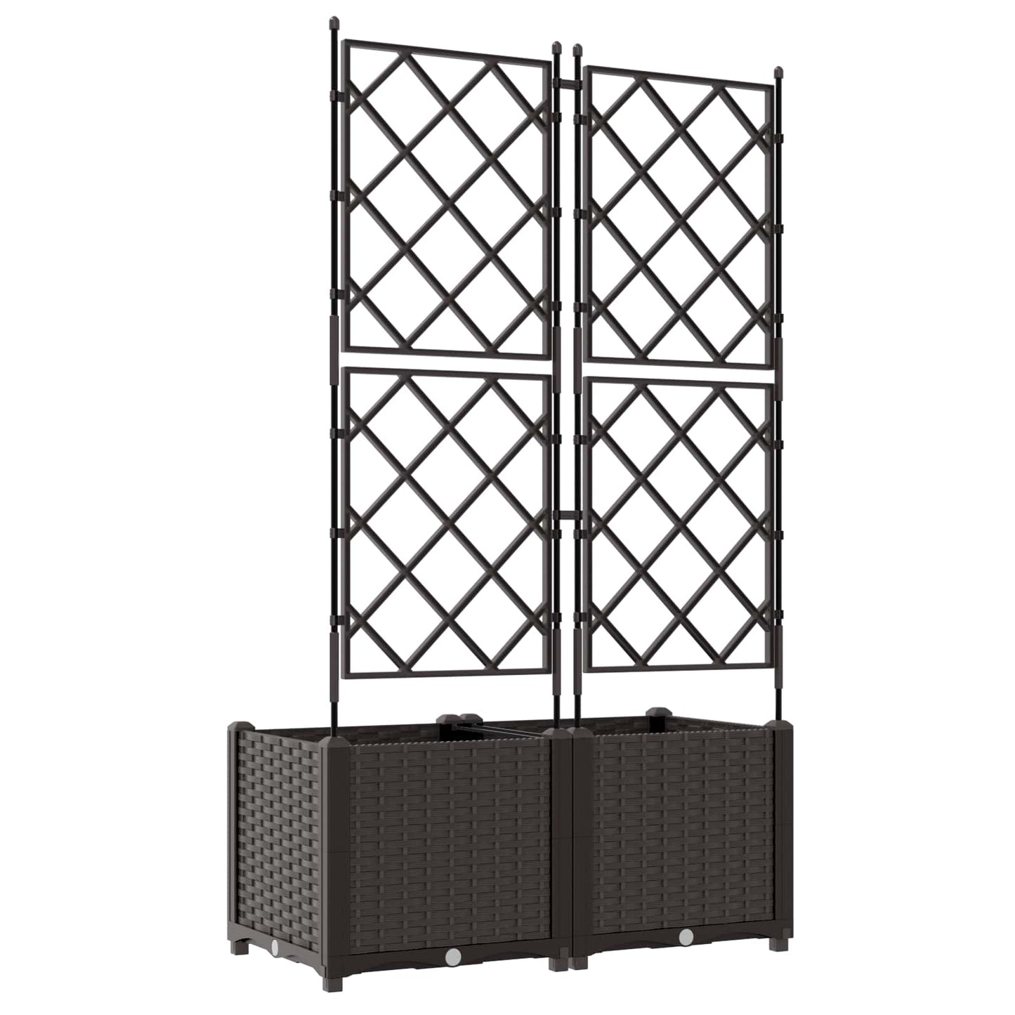 Hageblomsterpotte 2 stk. Brun 80 x 40 x 143 cm PP