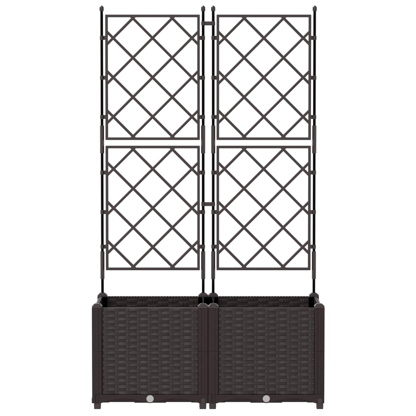 Hageblomsterpotte 2 stk. Brun 80 x 40 x 143 cm PP
