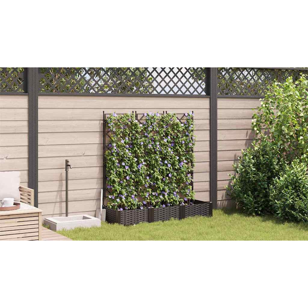 Hageblomsterpotte 3 stk. Brun 120 x 40 x 125,5 cm PP
