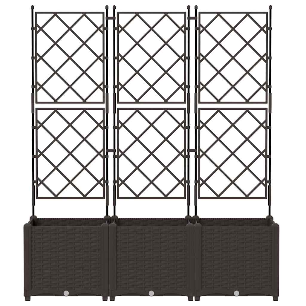 Hageblomsterpotte 3 stk. Brun 120 x 40 x 143 cm PP