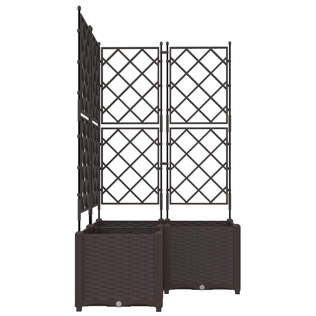 Hageblomsterpotte 3 stk. Brun 80 x 80 x 143 cm PP