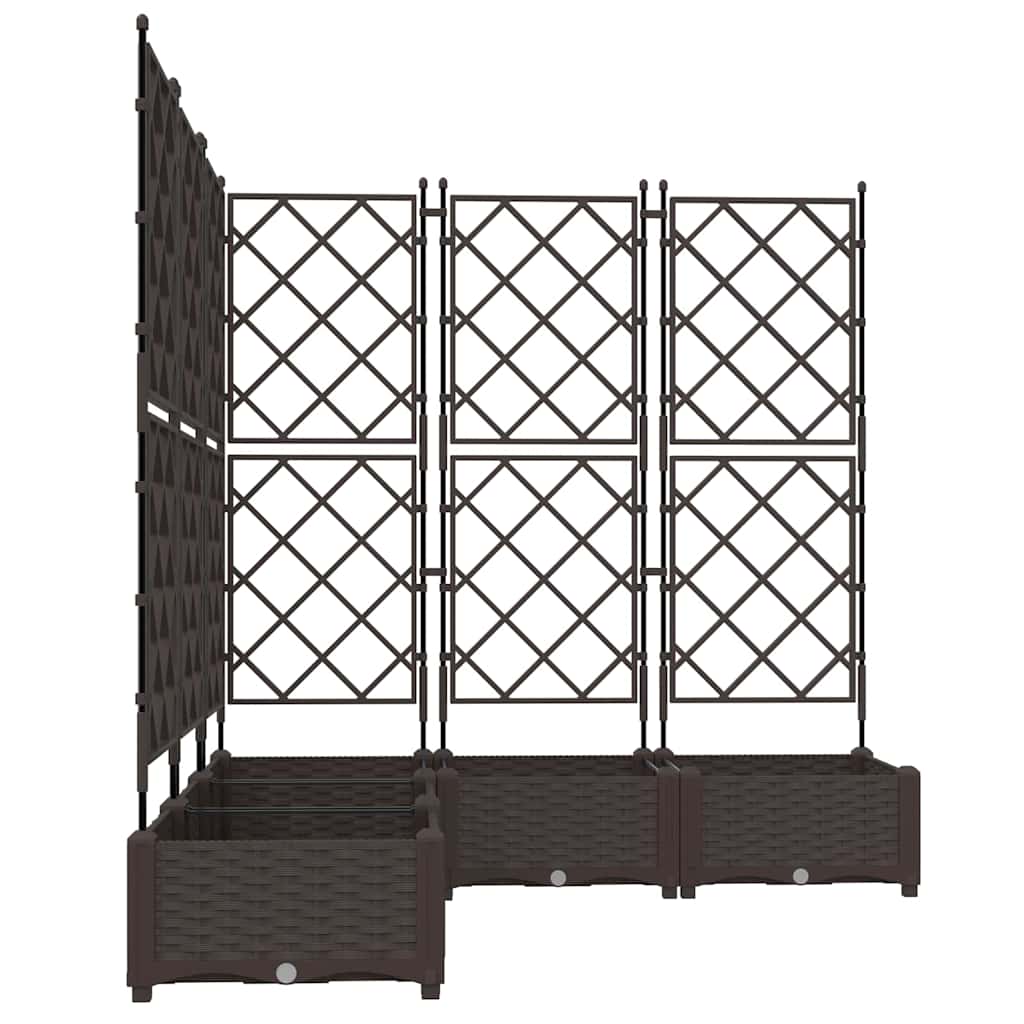 Hageblomsterpotte 5 pcs Brun 120 x 120 x 125,5 cm Plast