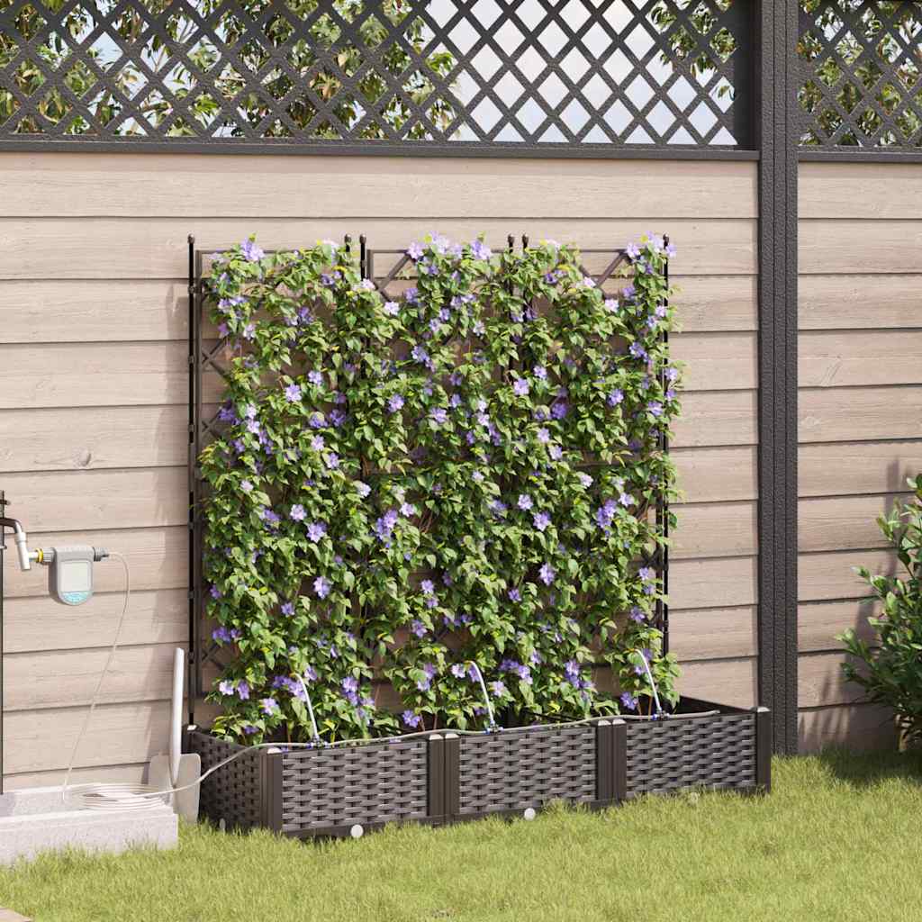 Hageblomsterpotte 3 pcs Brun 120 x 40 x 126 cm Plast