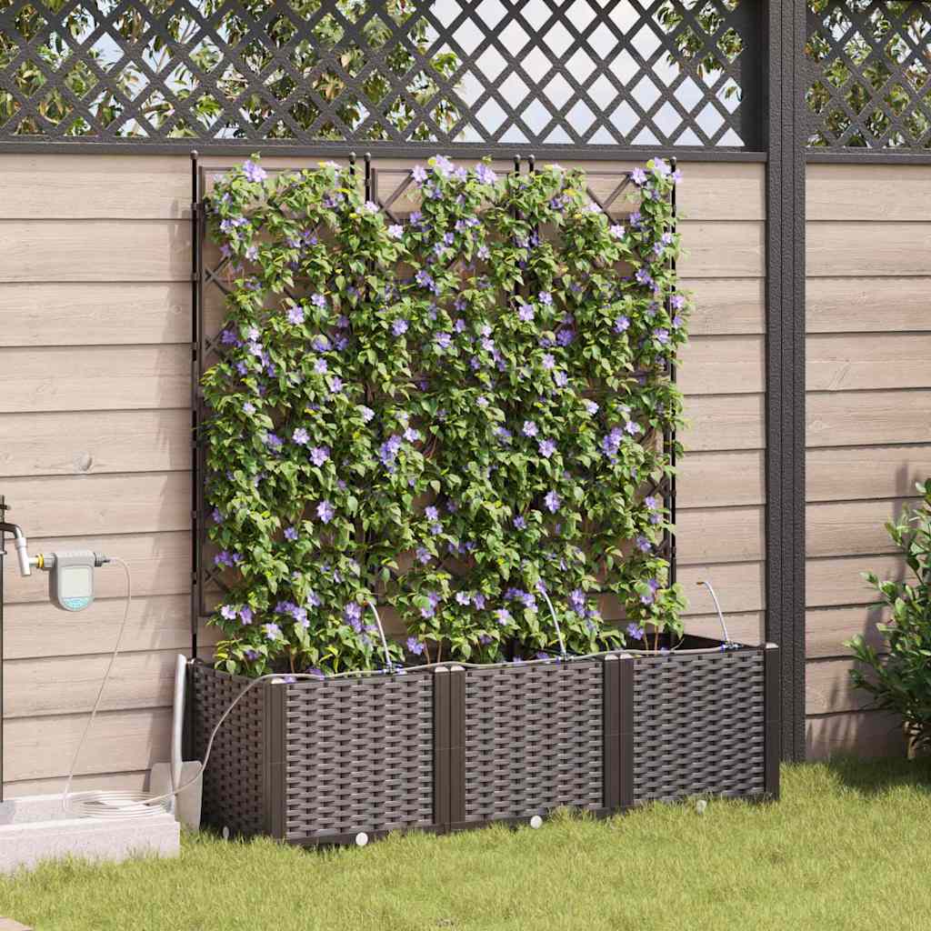 Hageblomsterpotte 3 stk. Brun 120 x 40 x 142 cm PP
