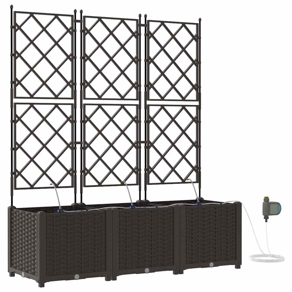 Hageblomsterpotte 3 stk. Brun 120 x 40 x 142 cm PP