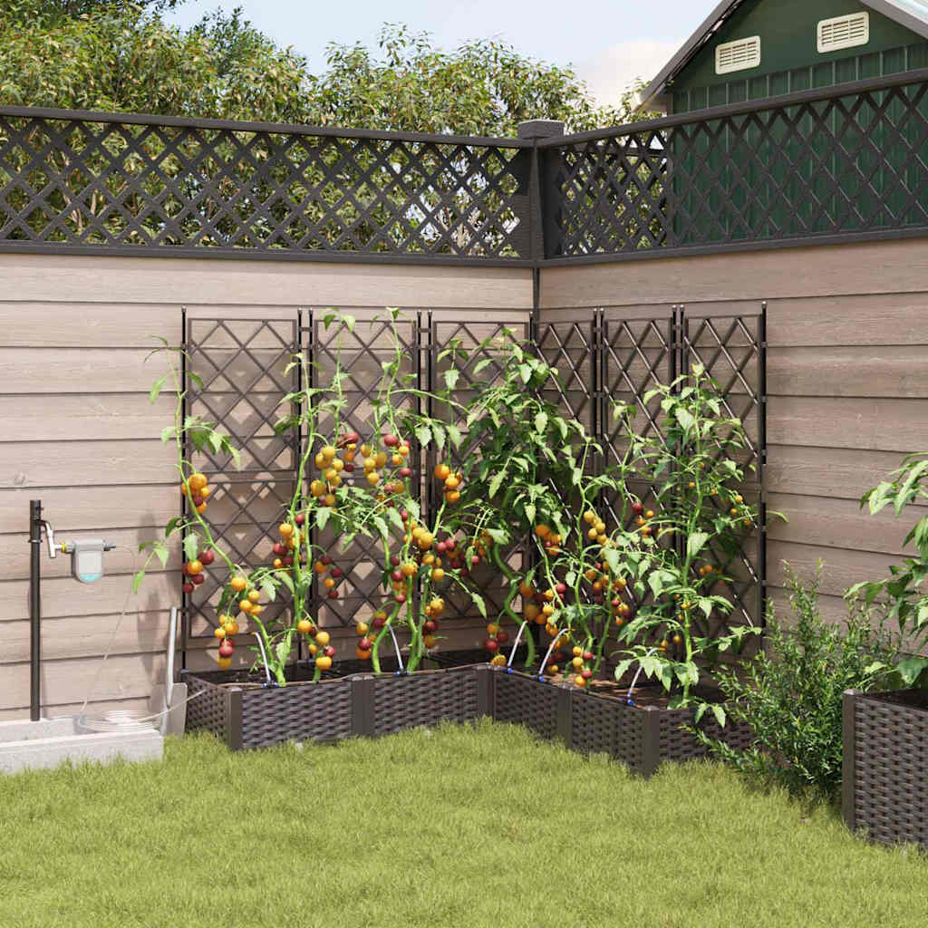 Hageblomsterpotte 5 stk. Brun 120 x 120 x 126 cm PP
