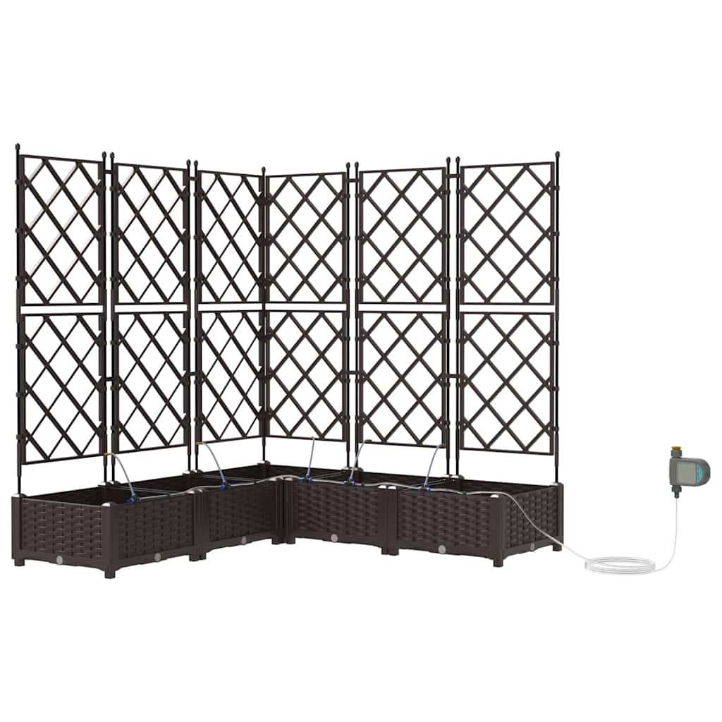 Hageblomsterpotte 5 stk. Brun 120 x 120 x 126 cm PP