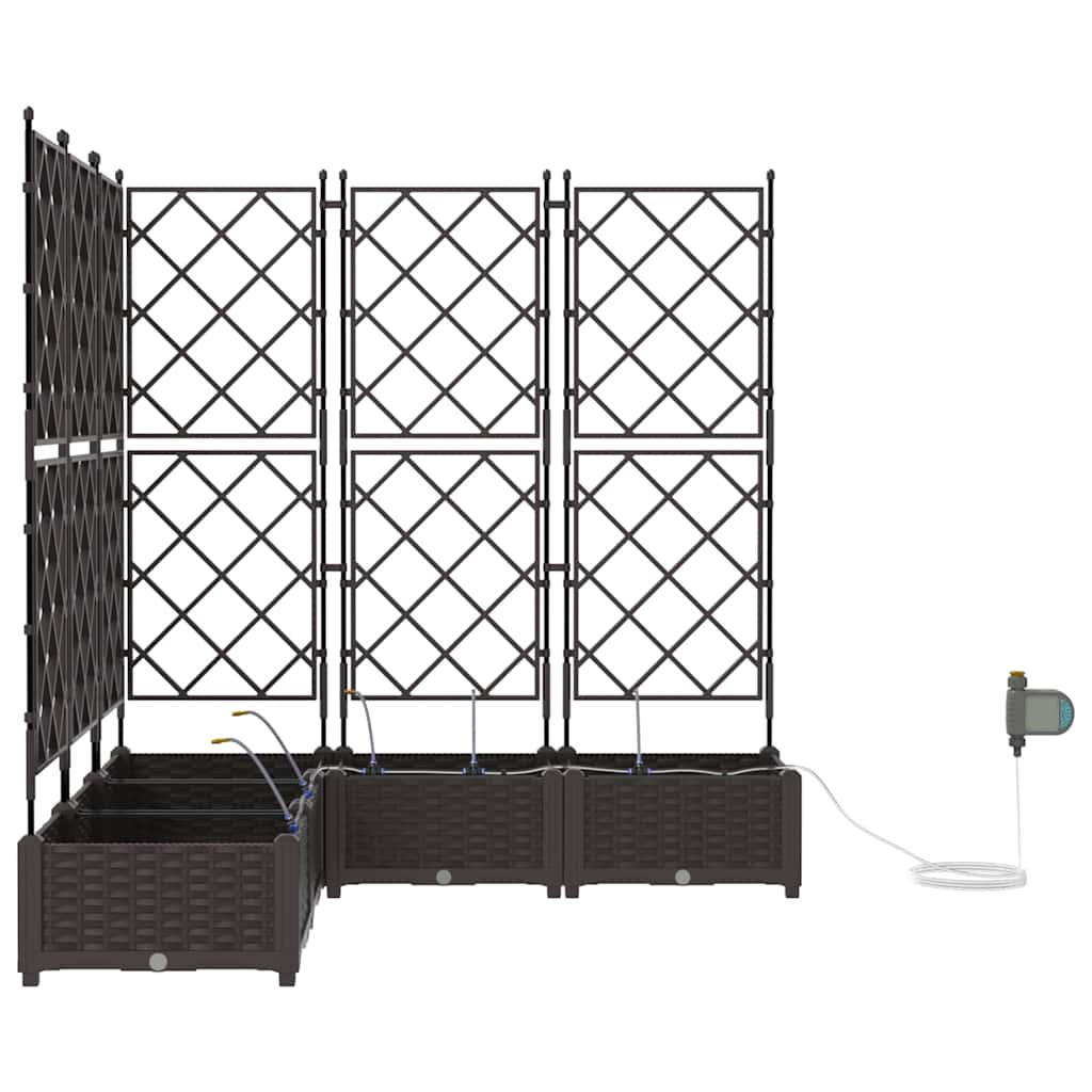 Hageblomsterpotte 5 stk. Brun 120 x 120 x 126 cm PP