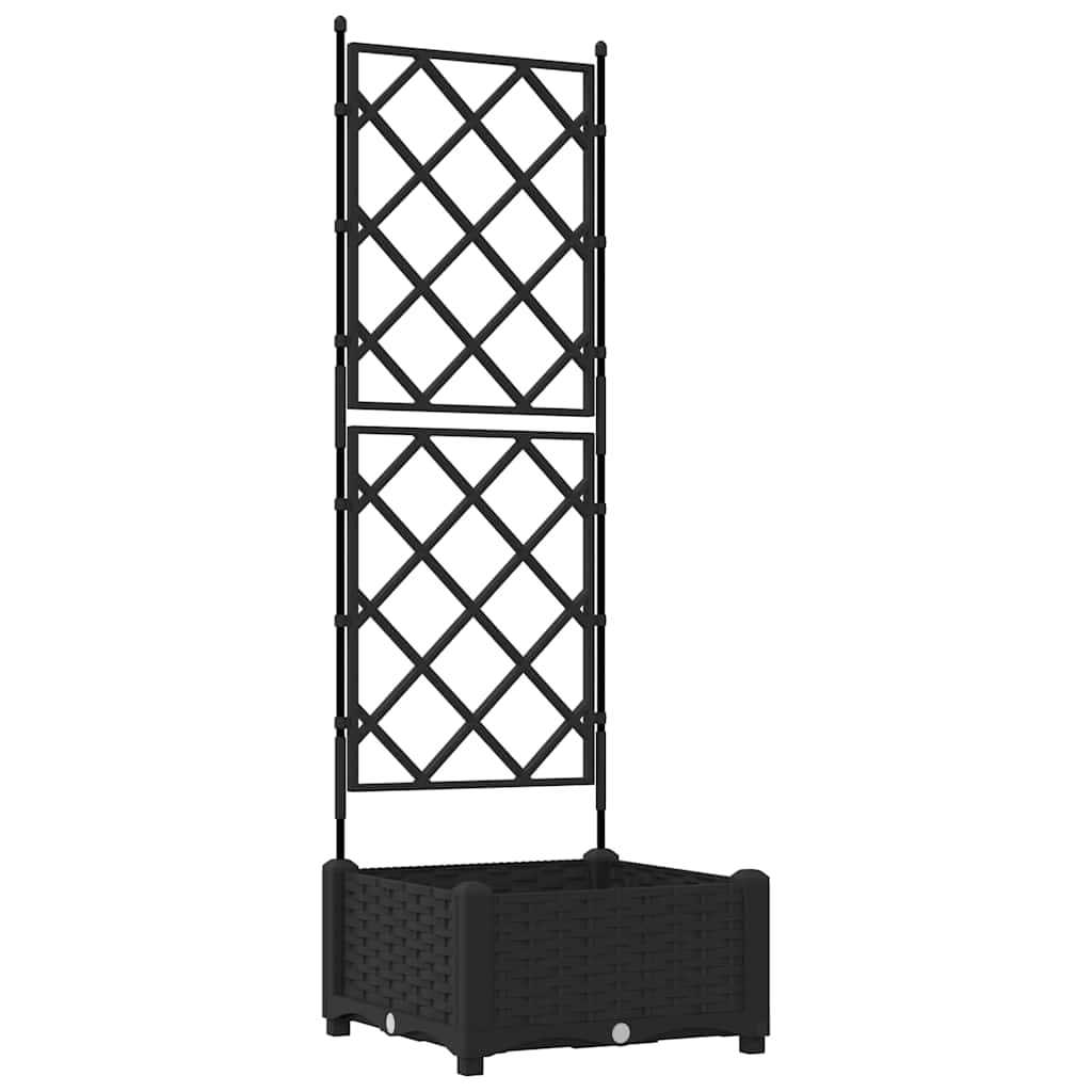 Hageblomsterpotte Svart 40 x 40 x 125,5 cm PP