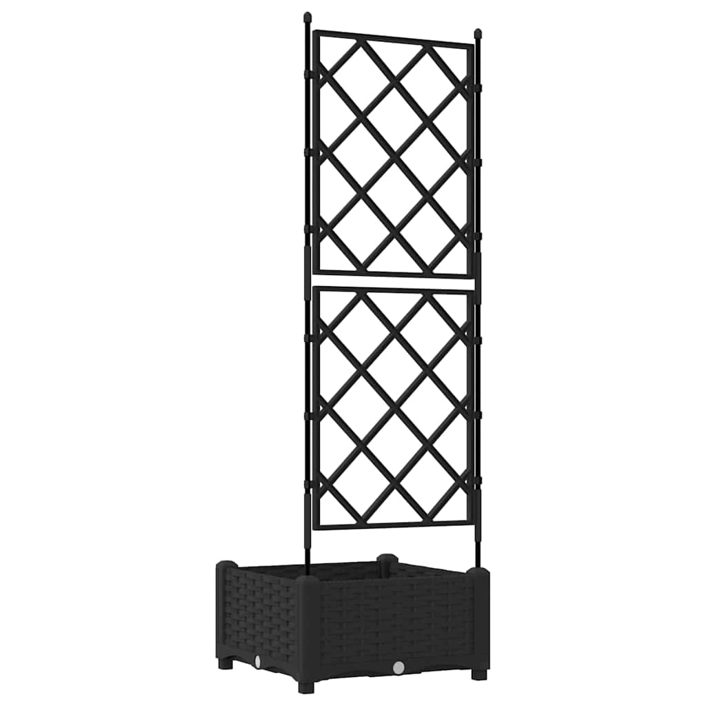 Hageblomsterpotte Svart 40 x 40 x 125,5 cm PP