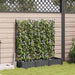 Hageblomsterpotte 3 pcs Svart 120 x 40 x 125,5 cm Plast