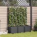 Hageblomsterpotte 3 pcs Svart 120 x 40 x 143 cm Plast