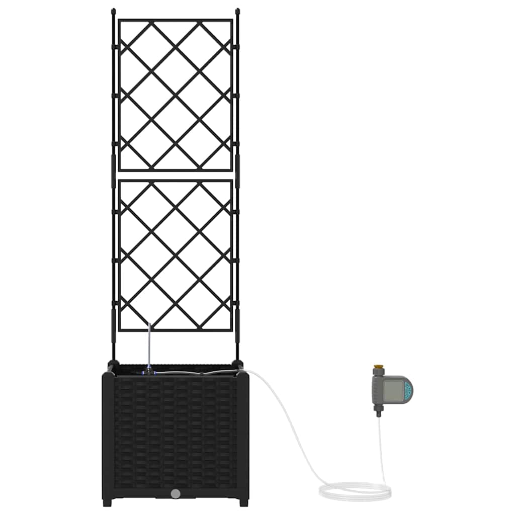 Hageblomsterpotte Svart 40 x 40 x 142 cm Plast