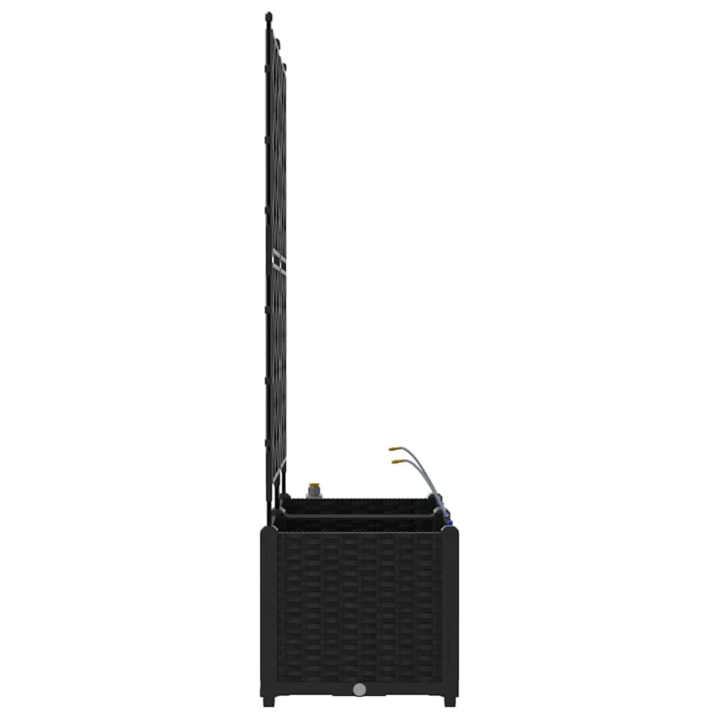 Hageblomsterpotte 2 stk. Svart 80 x 40 x 142 cm PP