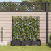 Hageblomsterpotte 3 pcs Svart 120 x 40 x 126 cm Plast