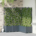 Hageblomsterpotte 5 stk. Lysegrå 120 x 120 x 143 cm PP