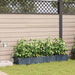Hageblomsterpotte 4 pcs Lys Grå 160 x 40 x 22 cm Plast