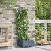 Hageblomsterpotte Lysegrå 40 x 40 x 126 cm PP