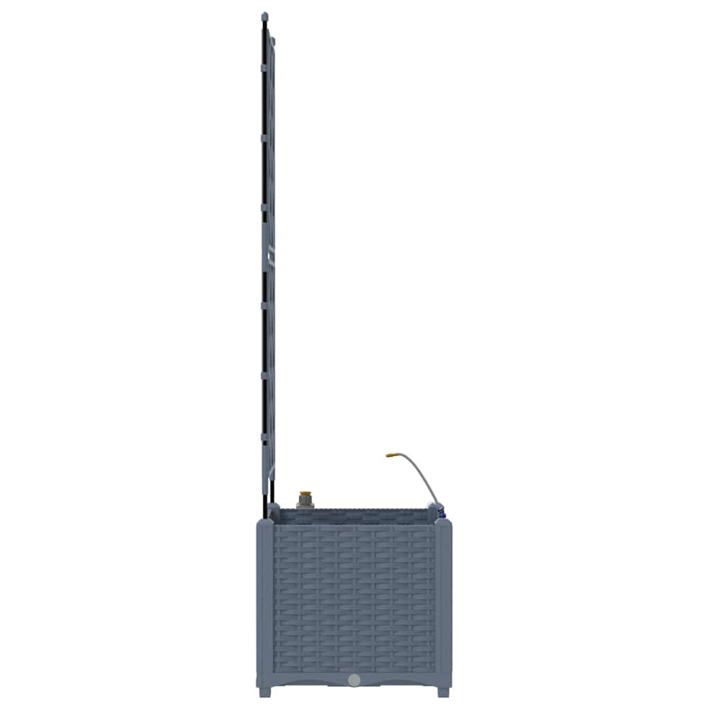 Hageblomsterpotte 2 pcs Lys Grå 40 x 40 x 142 cm Plast