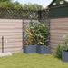 Hageblomsterpotte 3 pcs Lys Grå 80 x 80 x 142 cm Plast