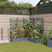 Hageblomsterpotte 5 pcs Lys Grå 120 x 120 x 126 cm Plast