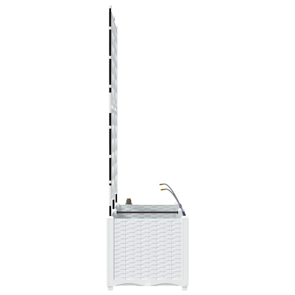 Hageblomsterpotte 2 stk. Hvit 80 x 40 x 142 cm PP