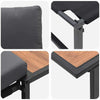 Hagesofa Set 2 pcs Antrasitt Stål