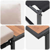 Hagesofa Set 2 pcs Gråbrun Stål