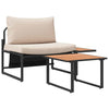 Hagesofa Set 2 pcs Gråbrun Stål
