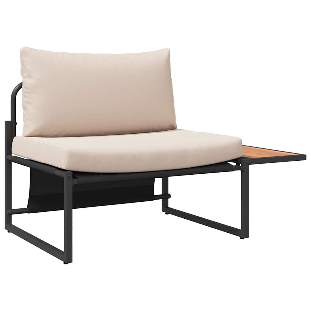 Hagesofa Set 2 pcs Gråbrun Stål