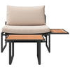Hagesofa Set 2 pcs Gråbrun Stål