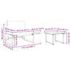 Hagesofa Set 2 pcs Gråbrun Stål