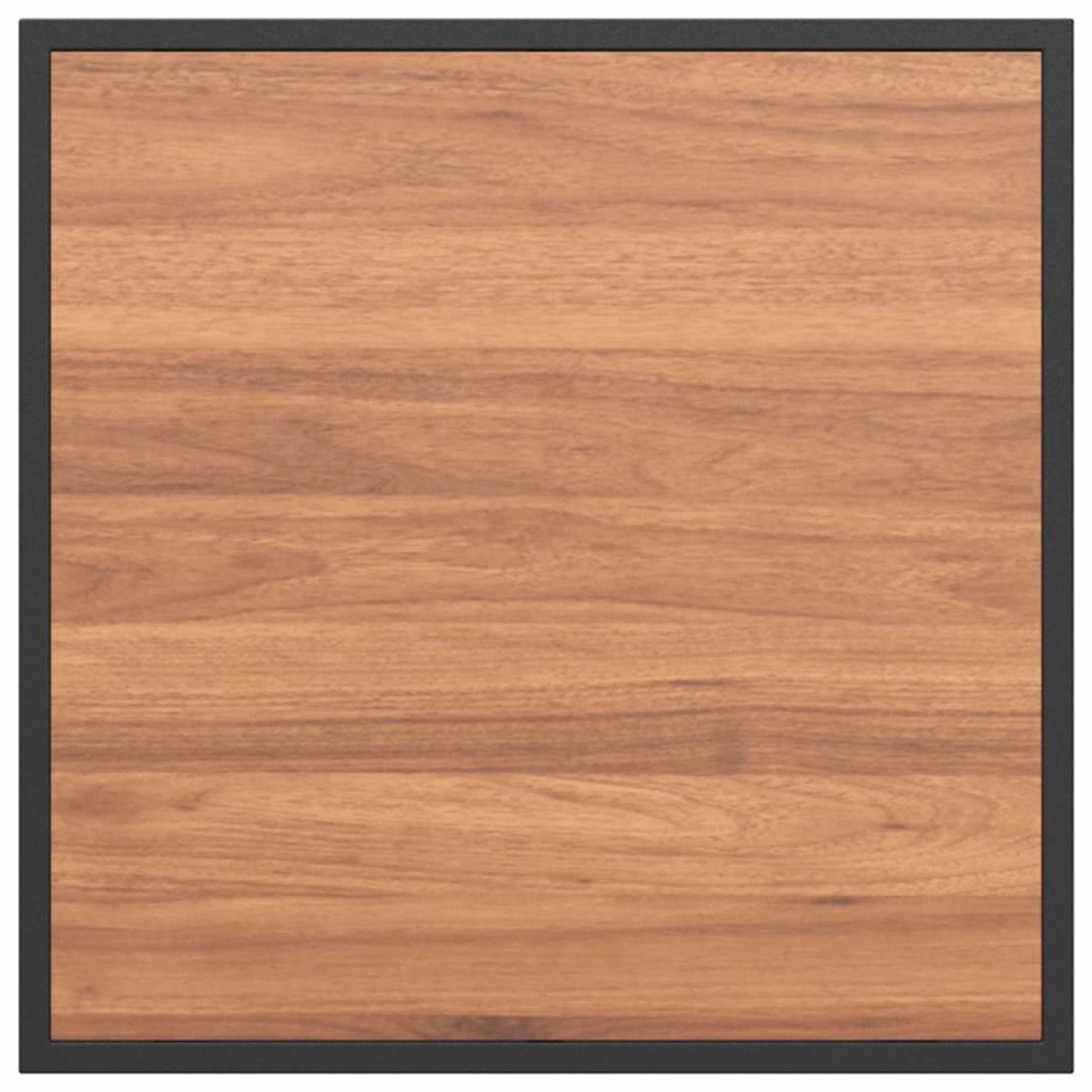 Kaffebord Svart og Brun 55 x 55 x 35 cm Pulverlakkert stål