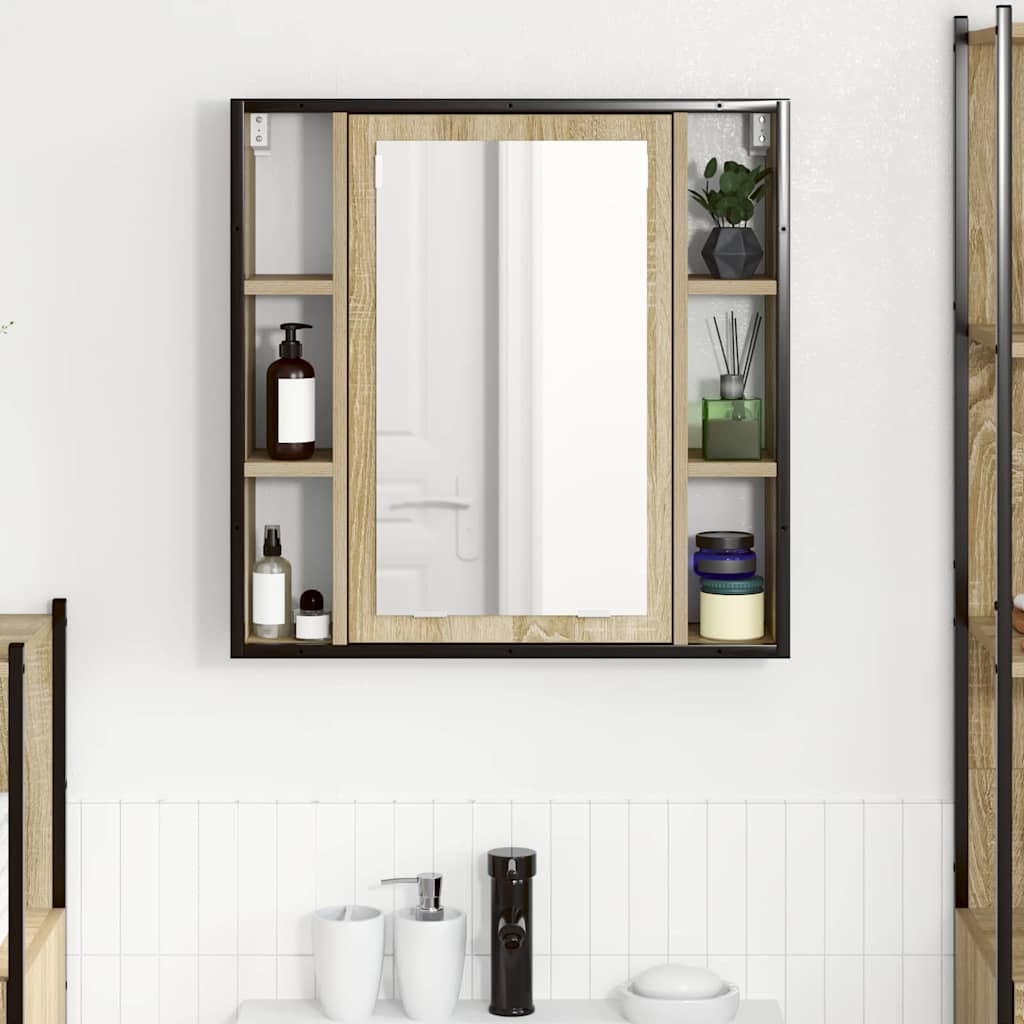 Speilskap med hylle Sonoma eik 60 x 16 x 60 cm Konstruert tre
