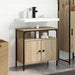 Baderomsskap med lagring Beige 60 x 30 x 60 cm Konstruert tre